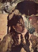 Edgar Degas In den Tuilerien: Frau mit Sonnenschirm oil